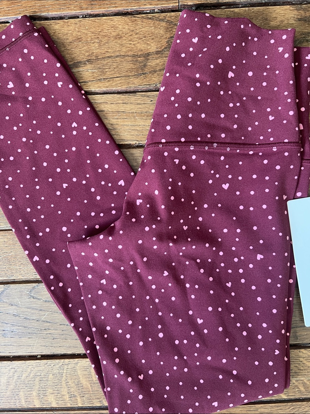 Lululemon Scattered Heart Burgundy Bay Align No Line HR Leggings Size 6 NWT - Picture 6 of 6